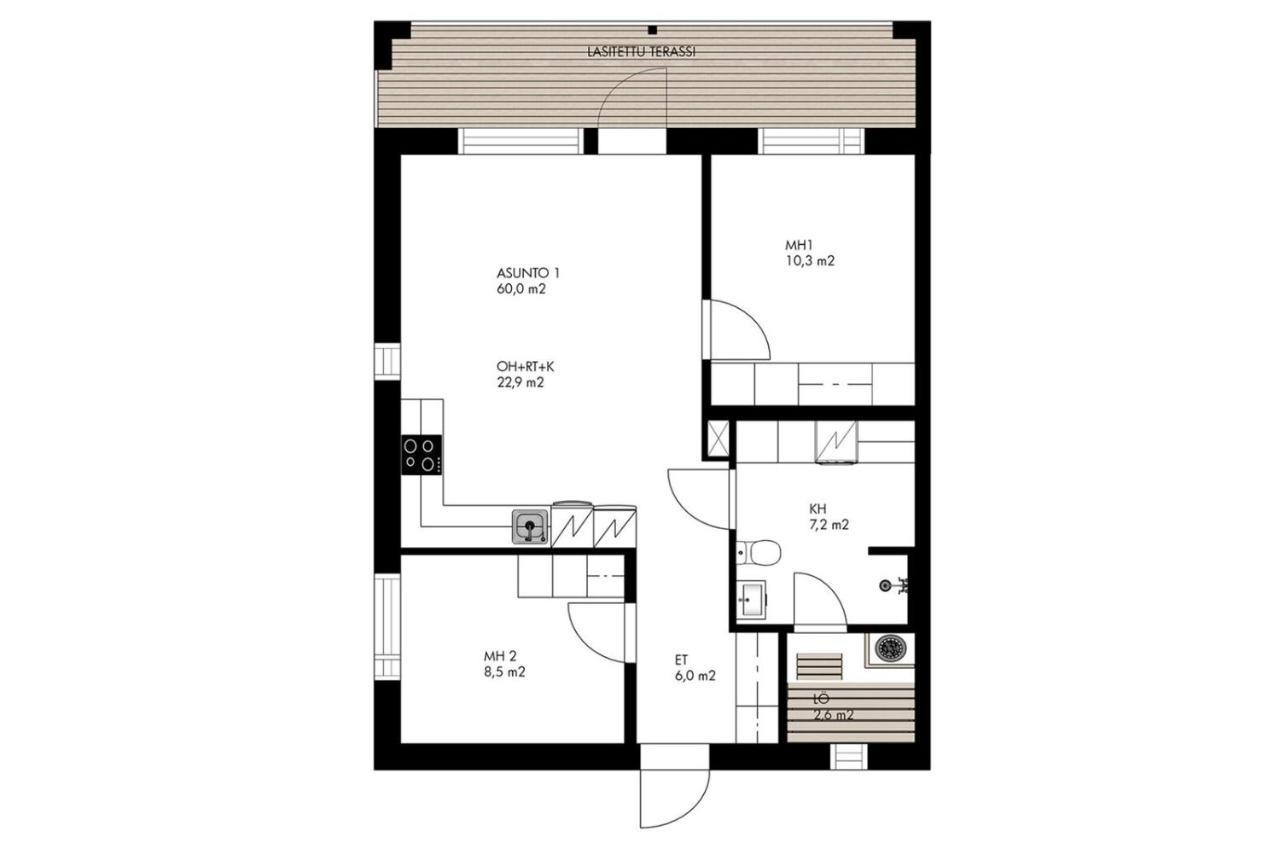 Apartment Tuomenkartano B1 Iso Huoneisto Saunalla Kalajoki Eksteriør bilde
